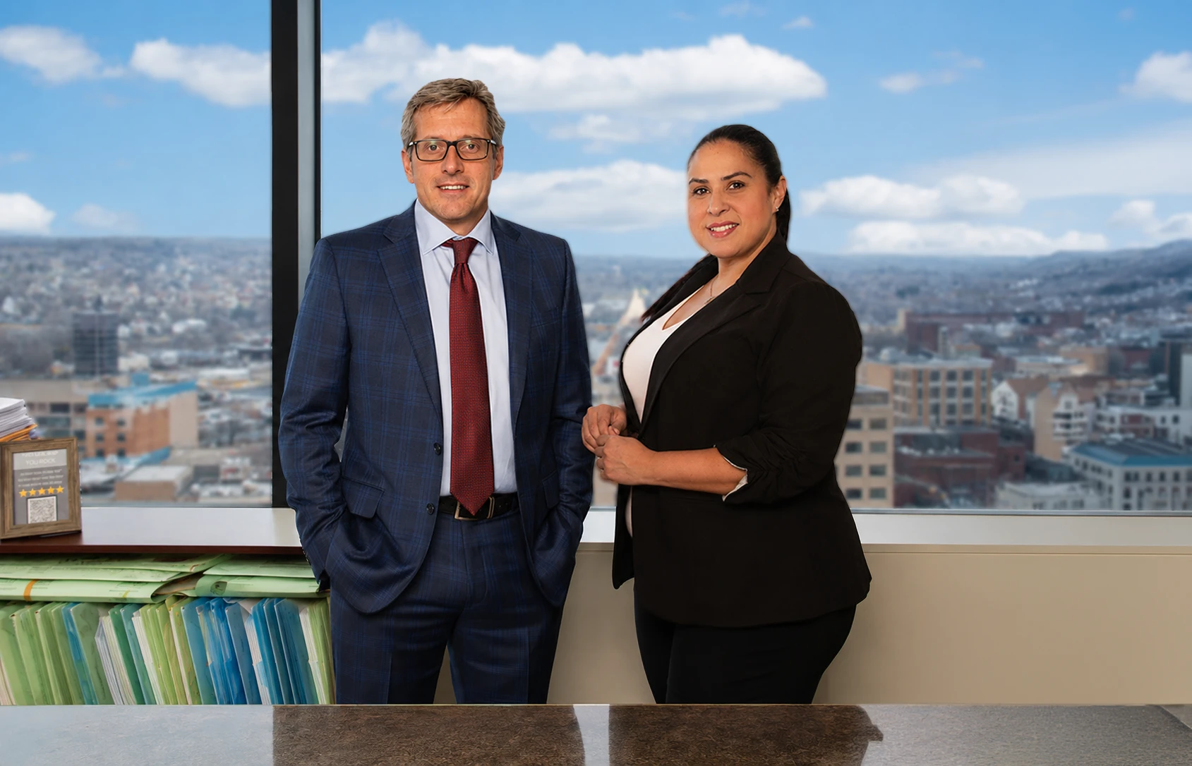 Attorney Michael Aquino with the Salomon & Aquino team